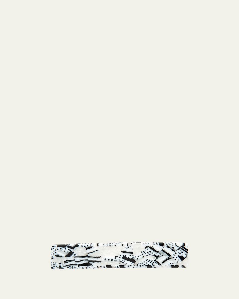 Black & White Classic Rectangle Barrette
